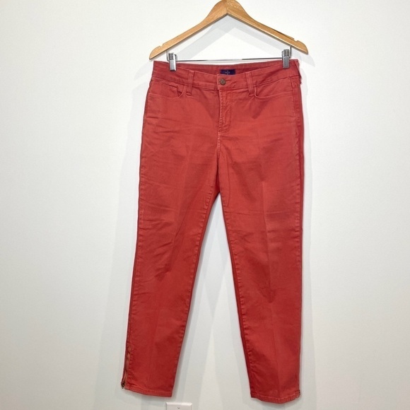 NYDJ Red Ankle Zip Jeans - Picture 1 of 9